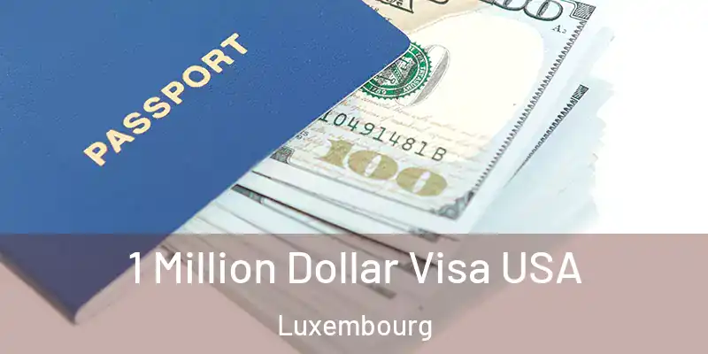 1 Million Dollar Visa USA Luxembourg